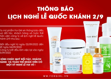 THÔNG BÁO LỊCH NGHỈ QUỐC KHÁNH 2/9